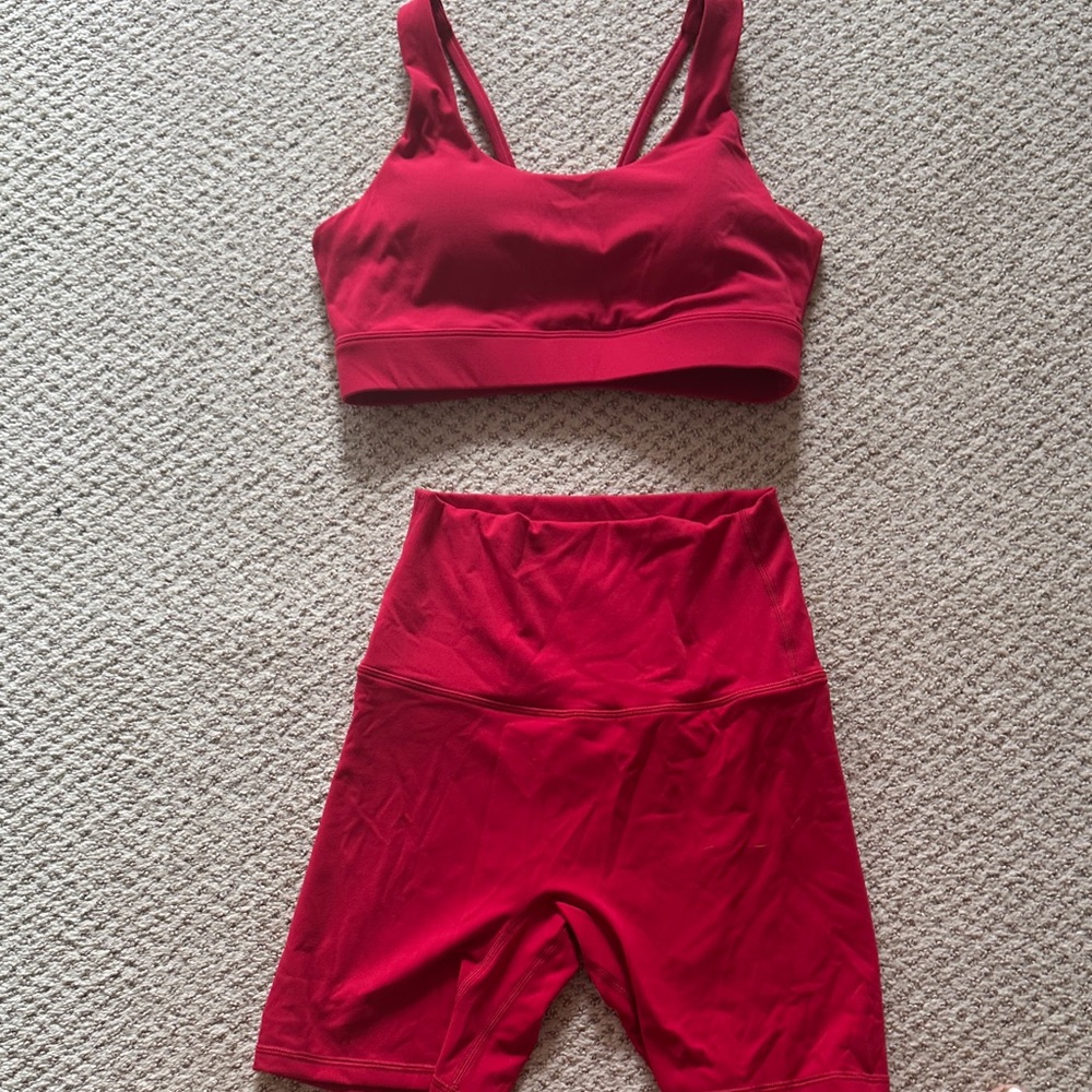 Iwa company red set. Both size small